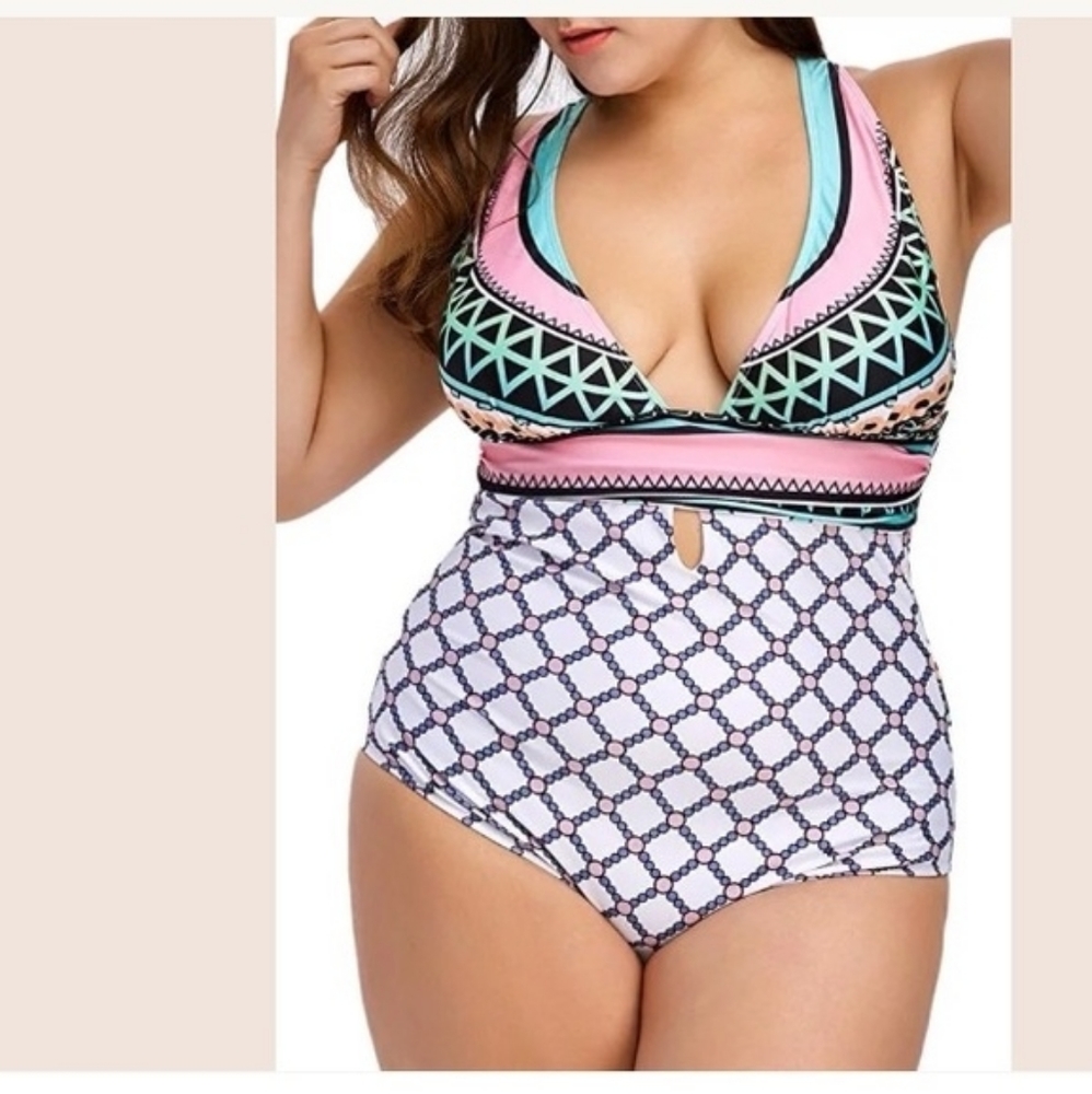 Summer Mae 🆕 Deep V-Neck Low Back Swimsuit 3XL